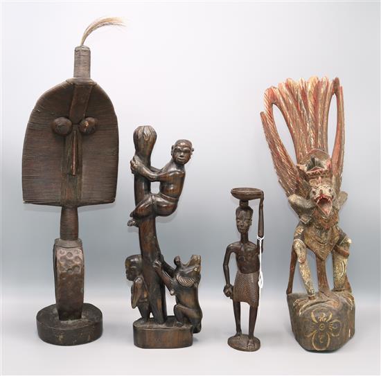 Collection of tribal carvings